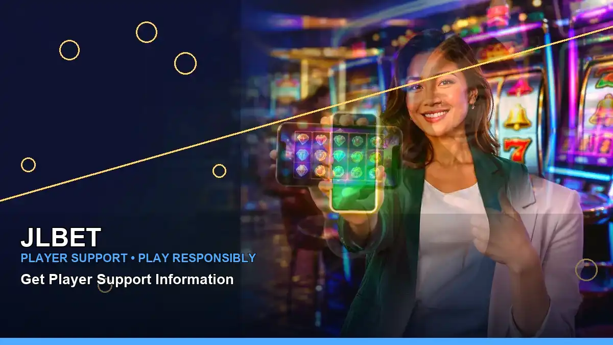 JLBET VIP casino rewards featuring an adult Filipina casino host with a right-framed composition